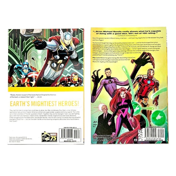 Avengers 1 & 2 TPB Newstand  Bendis Romita Jr Hitch Marvel New Unread *Read* - Picture 3 of 9